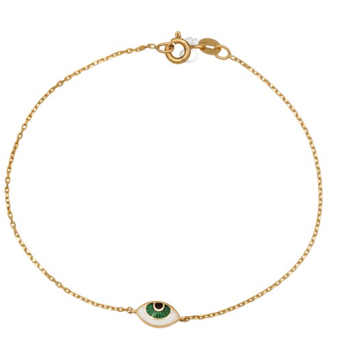 Βραχιόλι Μάτι Γυναικείο Χρυσό 14κ